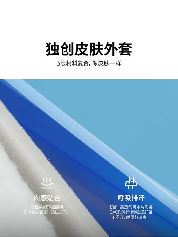 蓝盒子方块床垫政府补贴柔中带硬记忆棉弹簧家用卧室皮肤外套新品 - 图片 2