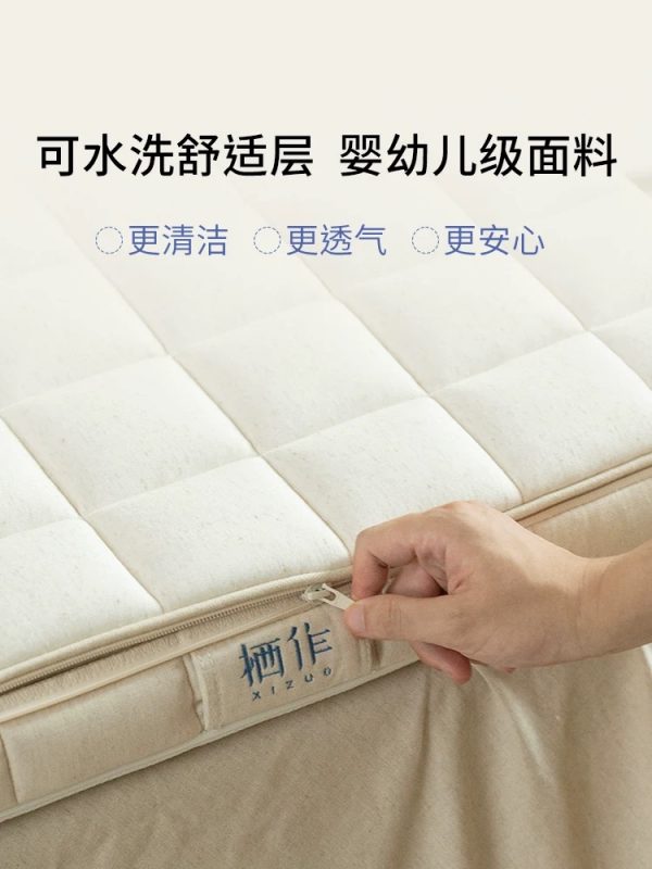 儿童床垫栖作奇遇黄麻小硬垫子政府补贴0胶水榻榻米薄垫软垫加硬 - 图片 3