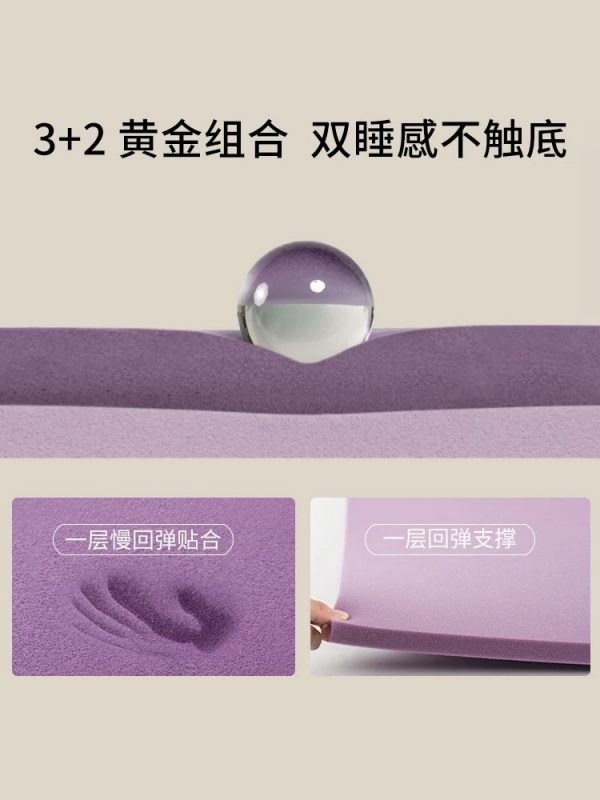 栖作满分薄垫记忆棉学生宿舍床垫租房单人床褥垫海绵榻榻米硬垫 - 图片 3