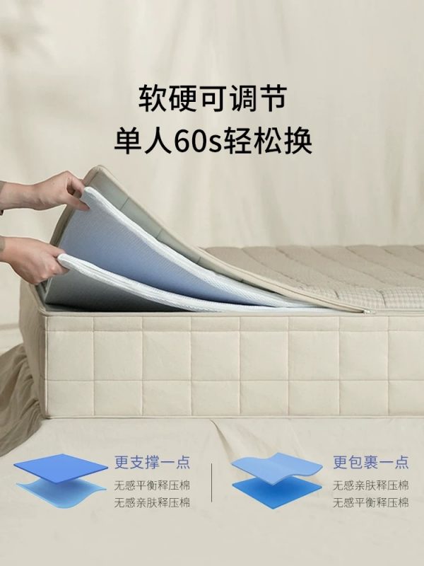 栖作大师2代床垫政府补贴0胶水弹簧可拆卸家用卧室软垫不变形加厚 - 图片 4