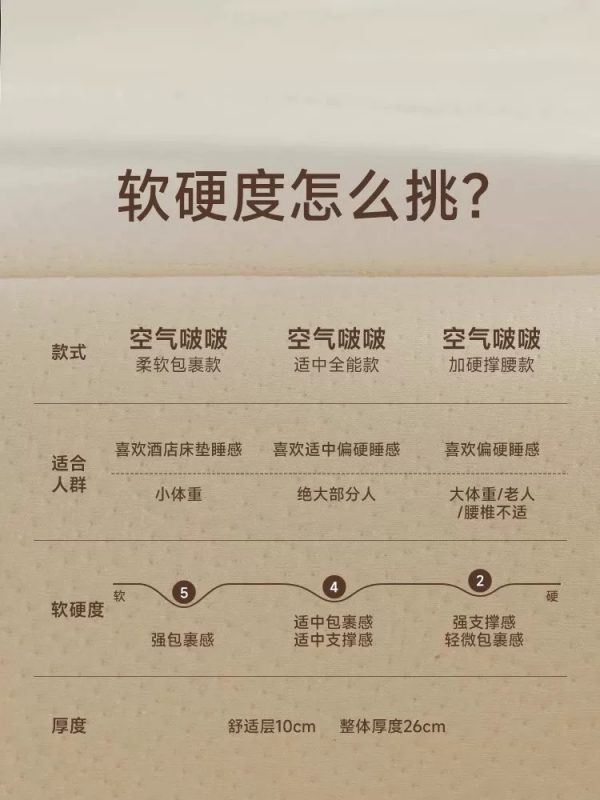 半日闲空气啵啵护脊弹簧床垫记忆棉软家用卧室席梦思 - 图片 4