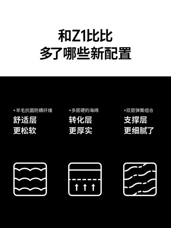 蓝盒子Z1Pro 政府补贴酒店睡感独立弹簧床垫家用卧室五星级席梦思 - 图片 4