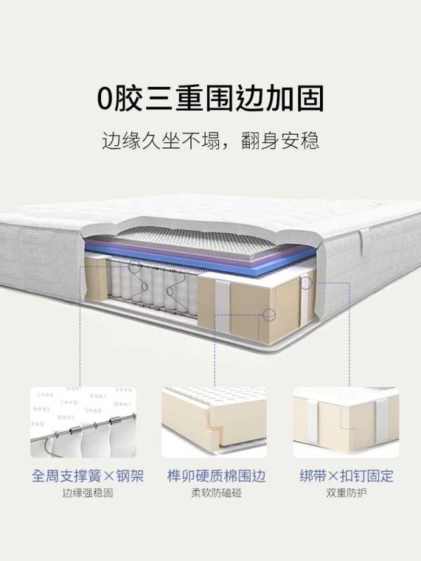 【甄芯一号】栖作弹簧床垫可拆卸席梦思软硬可调0胶水分体3d护脊 - 图片 5