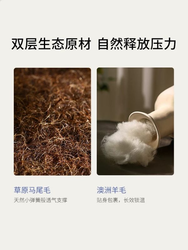 栖作【白日梦·蓝】高奢新款纯手工弹簧床垫床垫0胶水 - 图片 5