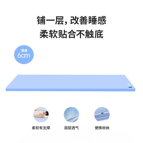 蓝盒子小蓝垫政府补贴薄记忆棉床垫学生宿舍租房专用单双人榻榻米 - 图片 6