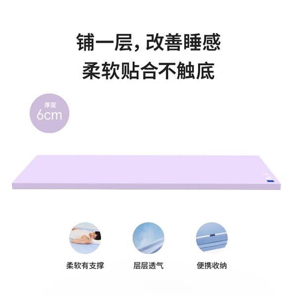 蓝盒子小蓝垫政府补贴薄记忆棉床垫学生宿舍租房专用单双人榻榻米 - 图片 7