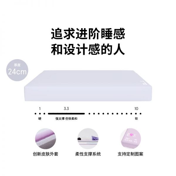 蓝盒子方块床垫政府补贴柔中带硬记忆棉弹簧家用卧室皮肤外套新品 - 图片 7