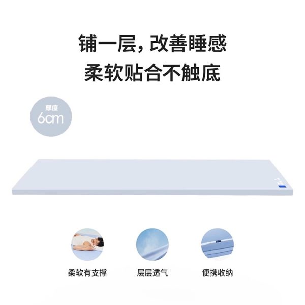 蓝盒子小蓝垫政府补贴薄记忆棉床垫学生宿舍租房专用单双人榻榻米 - 图片 8