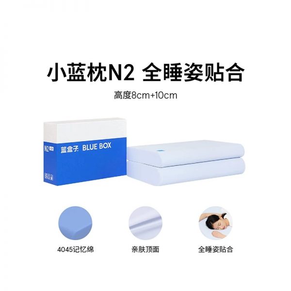 蓝盒子小蓝枕N2政府补贴记忆棉枕头成人学生护托颈椎枕助睡眠枕芯 - 图片 10