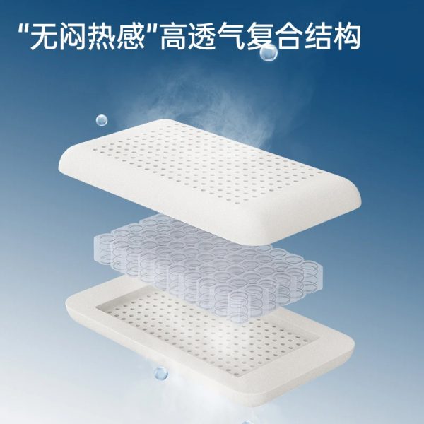 蓝与白无抗感弹簧枕 全新研发专利弹簧枕 颠覆传统枕头硬支撑 - 图片 5