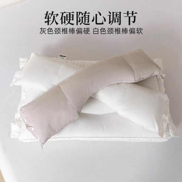 FlixSleeps全棉护颈枕睡眠美颜枕双层可拆枕芯不压脸枕头单人家用 - 图片 5